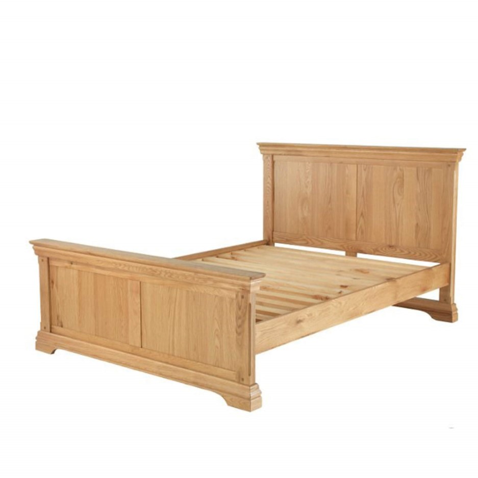 Bayonne Oak Double Bed Frame Furniture123