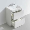 White Free Standing Bathroom Vanity Unit &amp; Basin - W600 x H850mm - Oakland