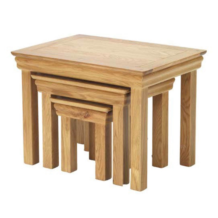 Bayonne Oak Nest of 3 Tables