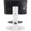 Chepstow Affinity Oval Pedestal TV Stand 930 Gloss White / Black Glass