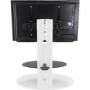 Chepstow Affinity Oval Pedestal TV Stand 930 Gloss White / Black Glass
