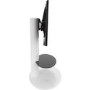Chepstow Affinity Oval Pedestal TV Stand 930 Gloss White / Black Glass