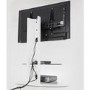 Chepstow Affinity Oval Pedestal TV Stand 930 Gloss White / Black Glass