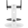 Chepstow Affinity Oval Pedestal TV Stand 930 Gloss White / Black Glass