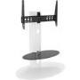 Chepstow Affinity Oval Pedestal TV Stand 930 Gloss White / Black Glass