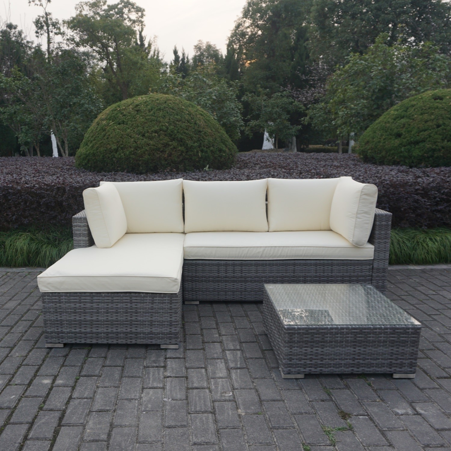 rattan corner sofa 4 seater