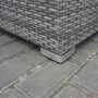 Grey Rattan Corner 4 Seater Sofa Set with Coffee Table
