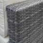 Grey Rattan Corner 4 Seater Sofa Set with Coffee Table