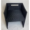 2 Black Rattan Outdoor Chairs