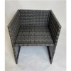 4 Grey Rattan Outdoor Chairs 