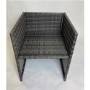 4 Grey Rattan Outdoor Chairs 