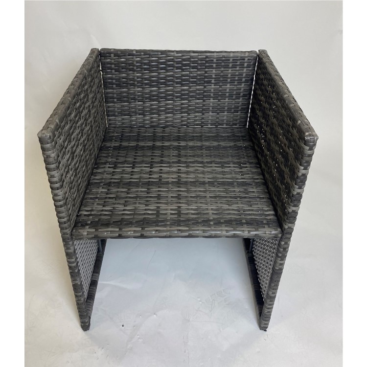 4 Grey Rattan Outdoor Chairs 