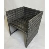 4 Grey Rattan Outdoor Chairs 