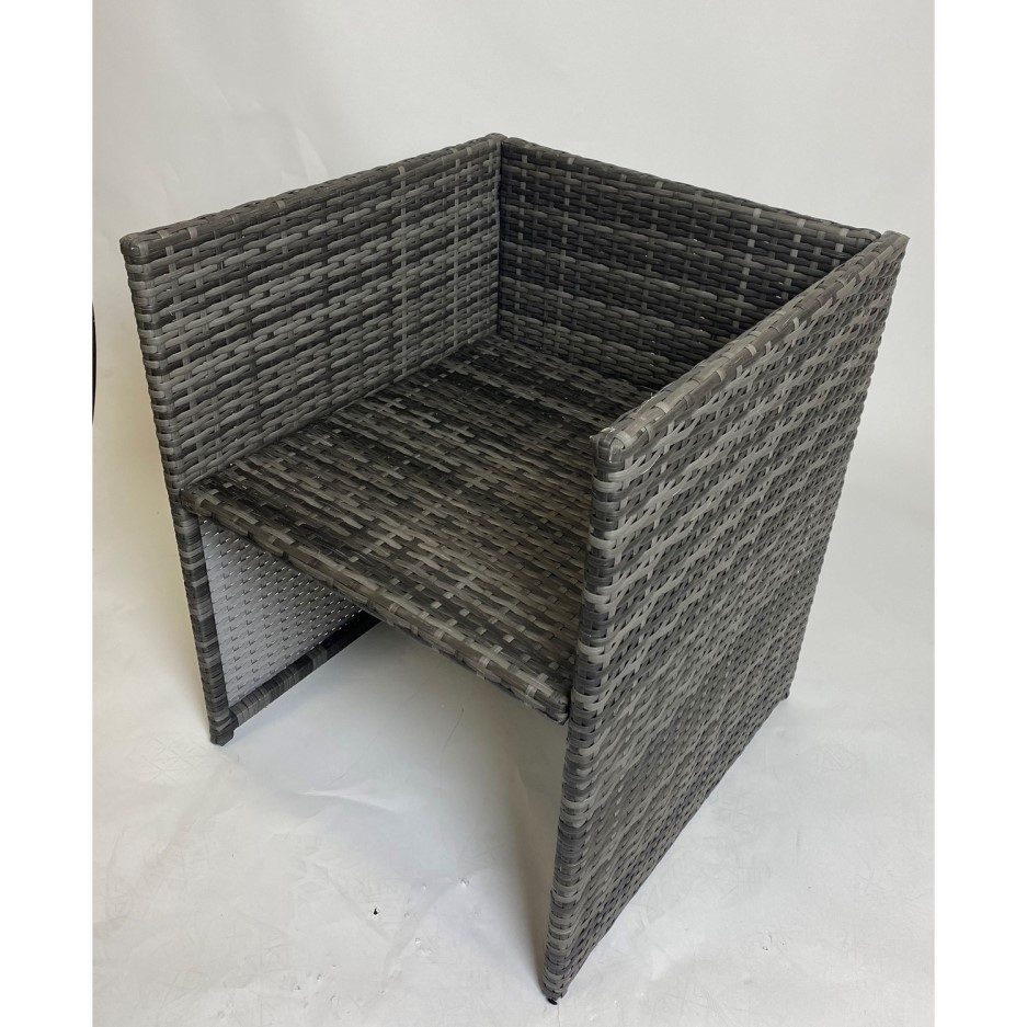 4 Grey Rattan Outdoor Chairs | Furniture123