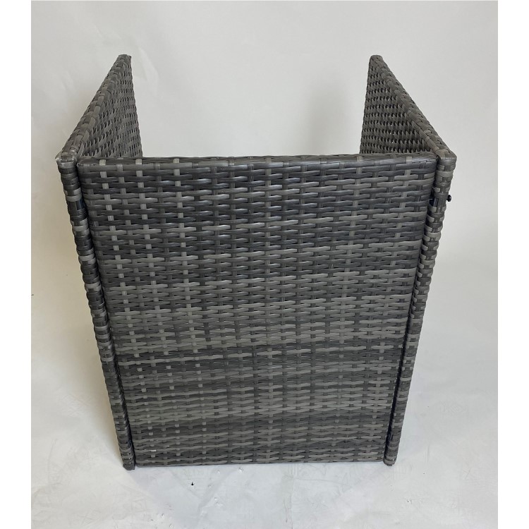 4 Grey Rattan Outdoor Chairs 