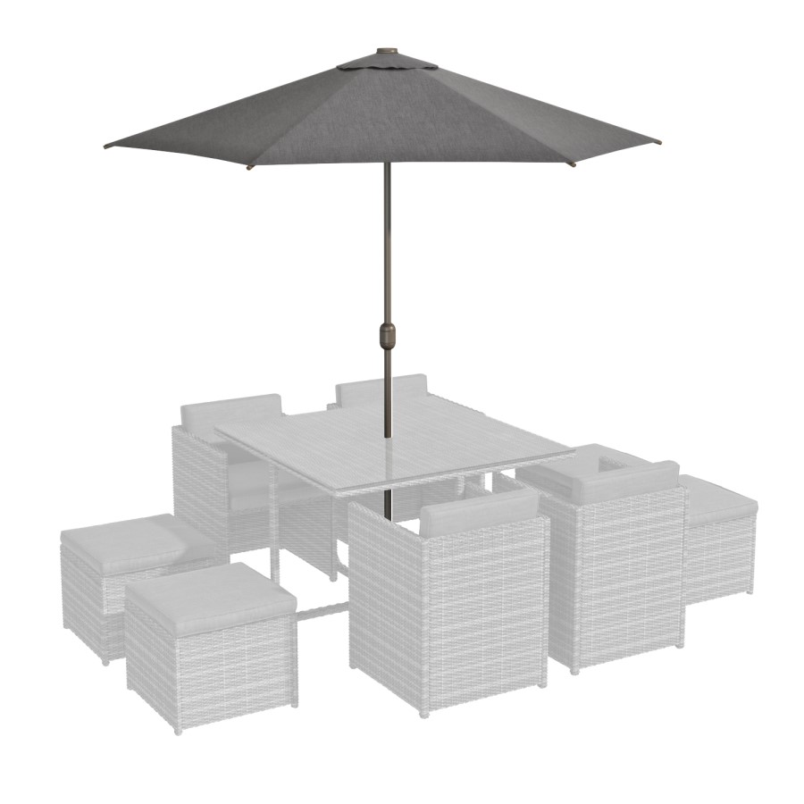 Large 2x2m Grey Parasol 
