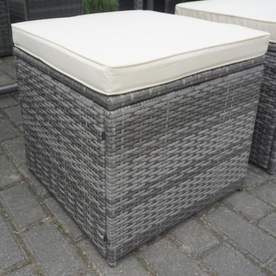 GRADE A1 - Grey Rattan 10 Piece Cube Garden Dining Set - Parasol Included