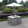 GRADE A1 - Grey Rattan 10 Piece Cube Garden Dining Set - Parasol Included