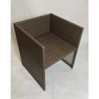 4 Brown Rattan Outdoor Chairs