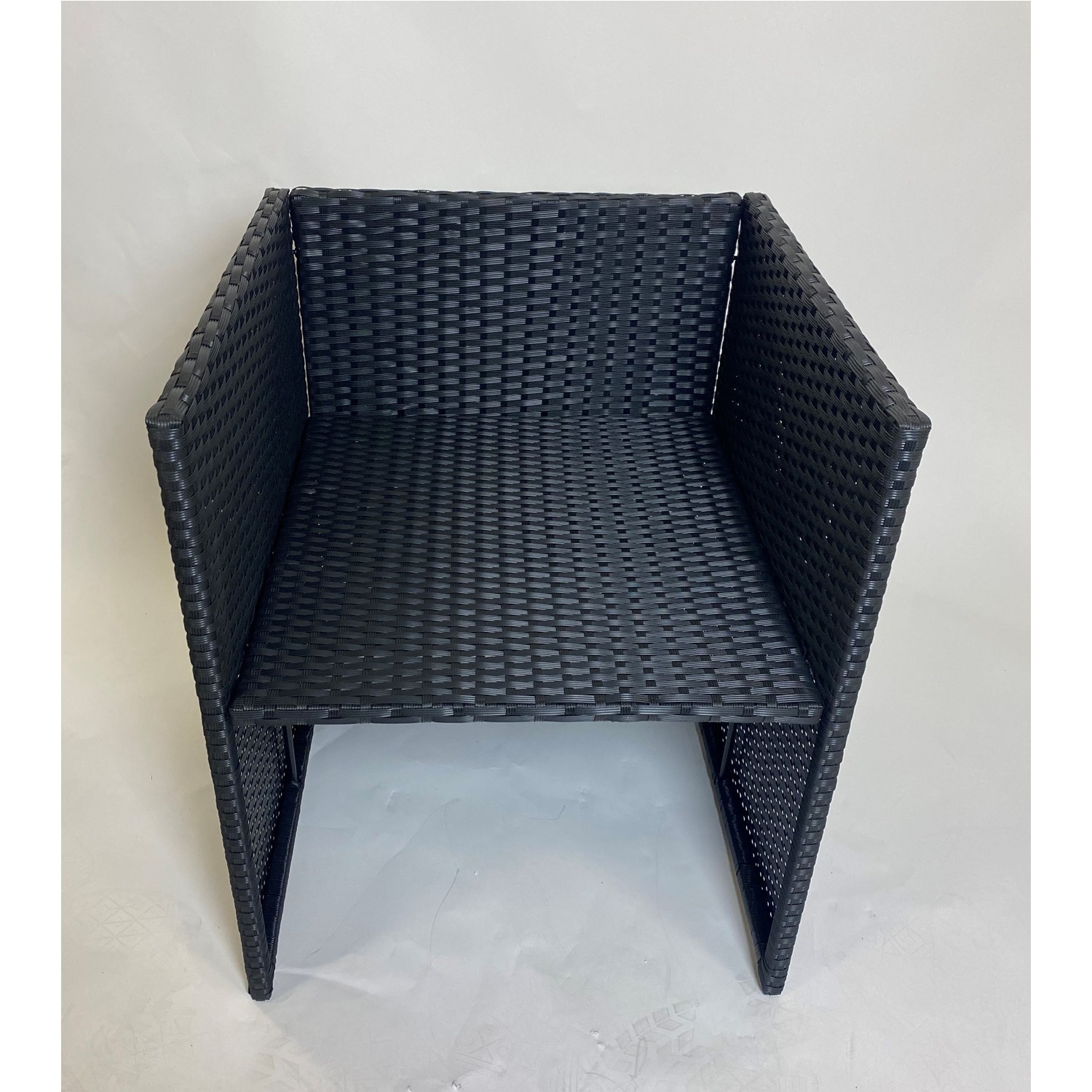 4 Black Rattan Outdoor Chairs Furniture123