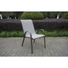 6 Grey Metal Outdoor  Dining Chairs