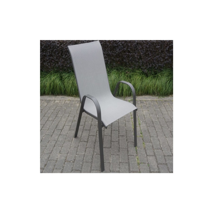 4  Grey Metal Outdoor Chairs