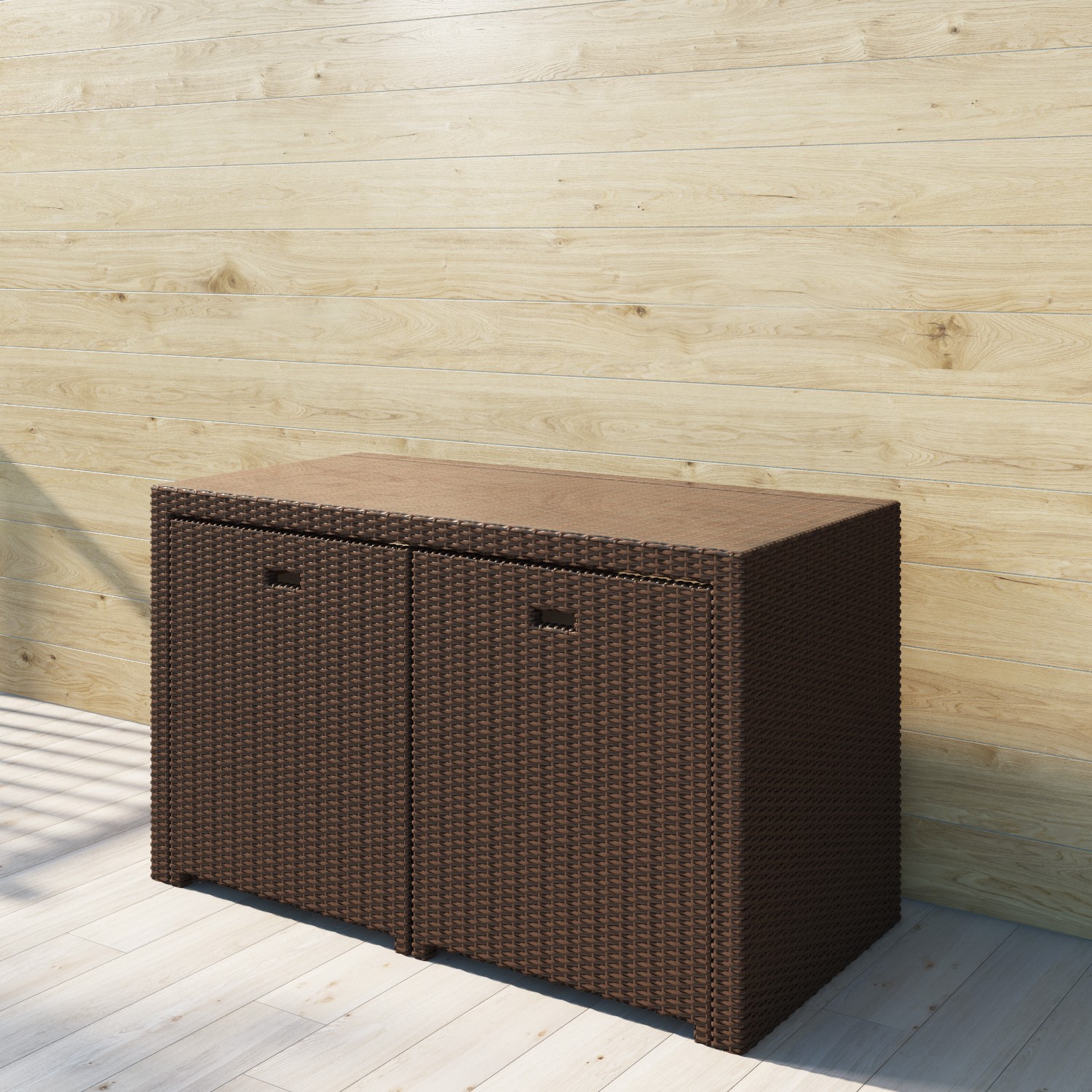 brown rattan garden furniture garden table and 4 chairs cushions included furniture123