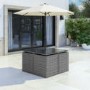 GRADE A1 - Grey Rattan Cube Garden Dining Set - 4 Seater - Parasol Included - Fortrose