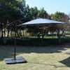 GRADE A1 - 3x3m Dark Grey Cantilever Parasol with Base and Cover Included - Fortrose