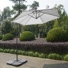 GRADE A2 - Large Grey Cantilever Outdoor Parasol - Weighted Base Included