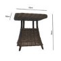 GRADE A1 - Reclining Rattan Garden Lounger Set in Brown with Table & Footstools - Aspen Range