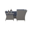 GRADE A1 - Aspen Grey Rattan Garden Furniture - Corner Sofa Table &amp; Cushions Included
