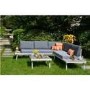 Como Grey Metal Corner Sofa Set - Garden Furniture