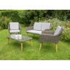Rattan 4 Seater Garden Sofa &amp; Table Set - Aspen
