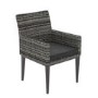 6 Seater Dark Grey Rattan Garden Dining Set - Aspen