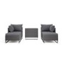 GRADE A2 - 4 Seater Grey Modular Rattan Garden Sun Lounger Set with Table - Como