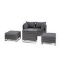 Grey Modular 2 Seater Rattan Sofa Set - Como