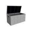 Outdoor Storage Box in Light Grey Rattan with Gas Lift - 125cm x 60cm - Fortrose