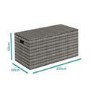 Outdoor Grey Rattan Storage Box with Gas Lift - 125cm x 60cm - Fortrose