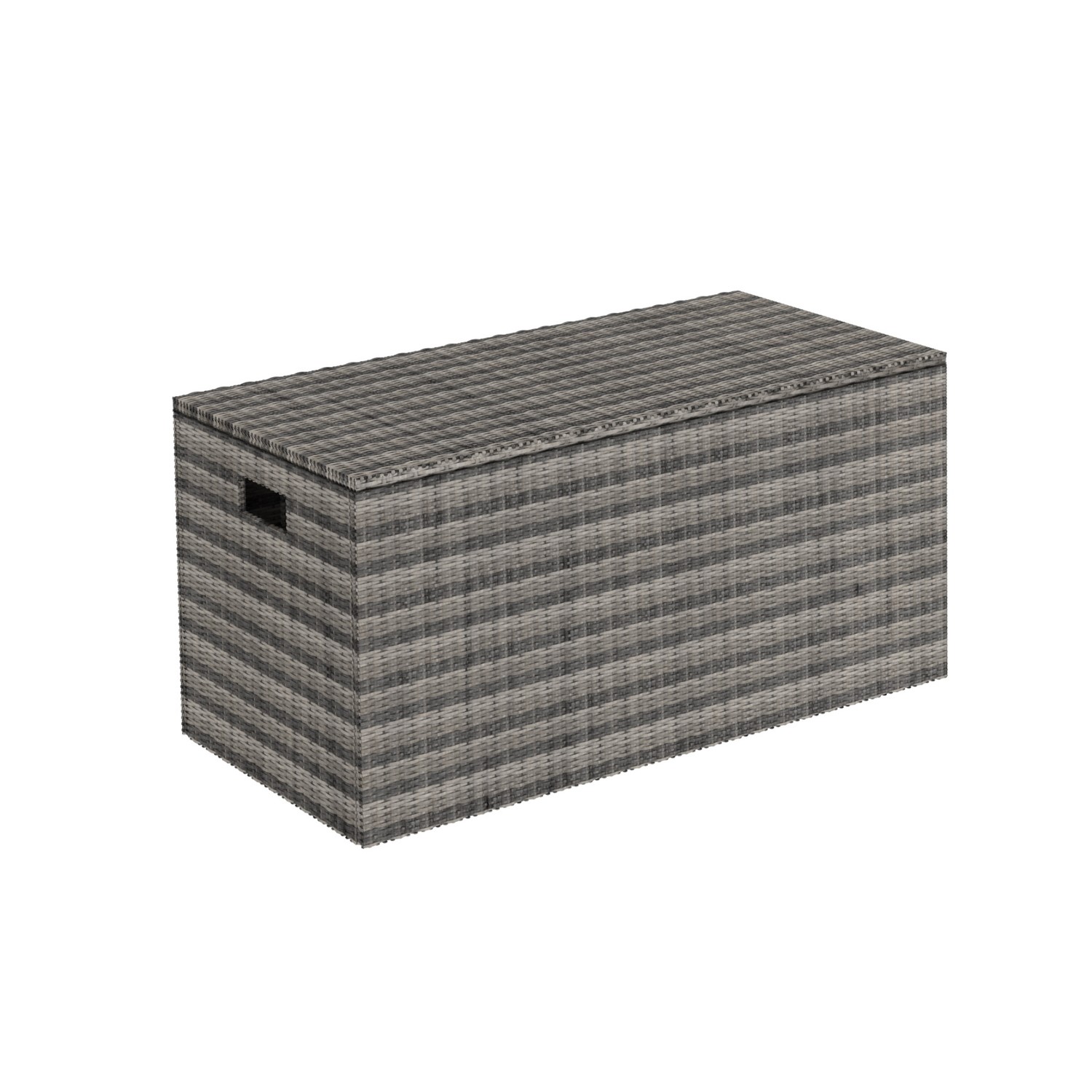 Outdoor Grey Rattan Storage Box with Gas Lift - 125cm x 60cm - Fortrose ...