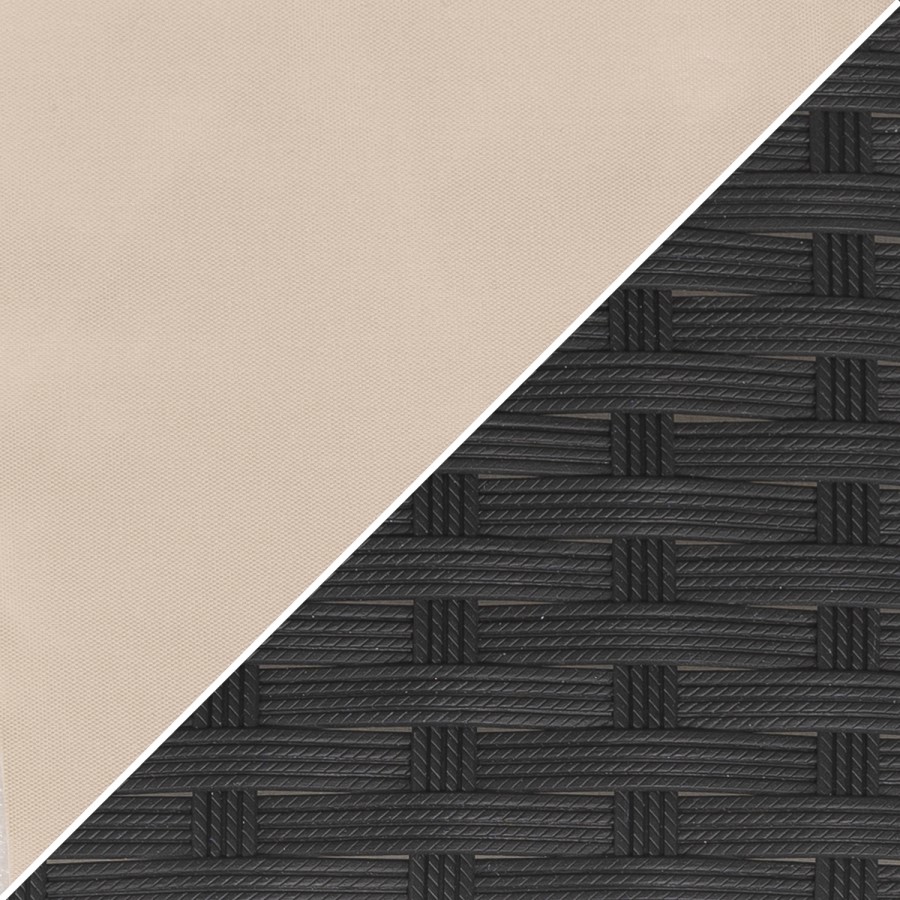 Black Rattan Garden Corner Sofa Set  - Fortrose