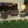 6 Seater Grey Rattan Garden Sofa Set  - Fortrose