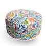 Outdoor Portable Pouffe with Multi Paisley Print - Inflatable  - Fortrose