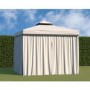 3x3m Grey Gazebo with Curtains and  Mosquito Net  - Fortrose