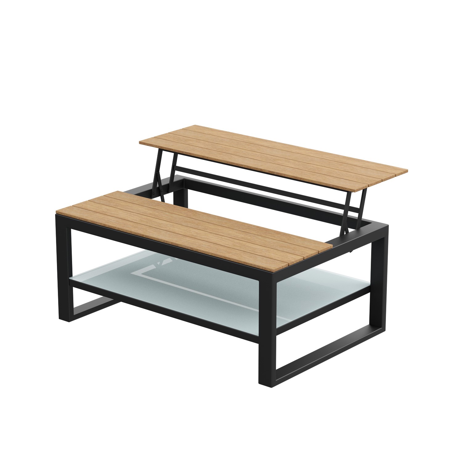 GRADE A1 Grey Garden Corner Sofa Set with Adjustable Table Como