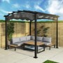 Outdoor 3x3m Aluminium Pergola with Retractable Canopy Roof  - Fortrose