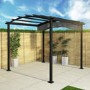 Outdoor 3x3m Aluminium Pergola with Retractable Canopy Roof  - Fortrose