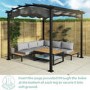 Outdoor 3x3m Aluminium Pergola with Retractable Canopy Roof  - Fortrose