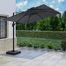 GRADE A1 - 3x3m Dark Grey Square Cantilever Parasol with Base & Cover - Aspen Outdoor