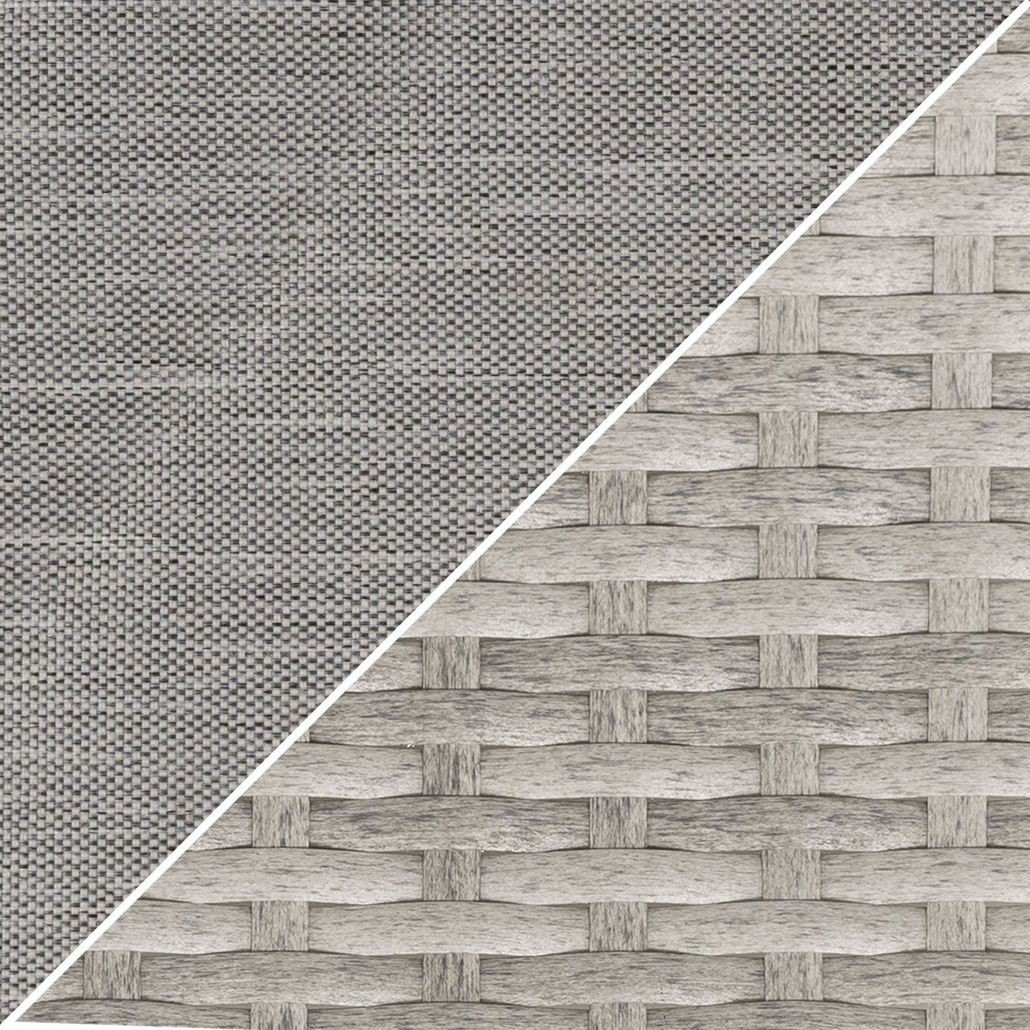 Grey Rattan Garden Corner Sofa Set with Storage and Fire Pit Table